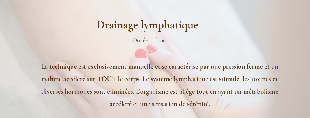 Drainage lymphatique