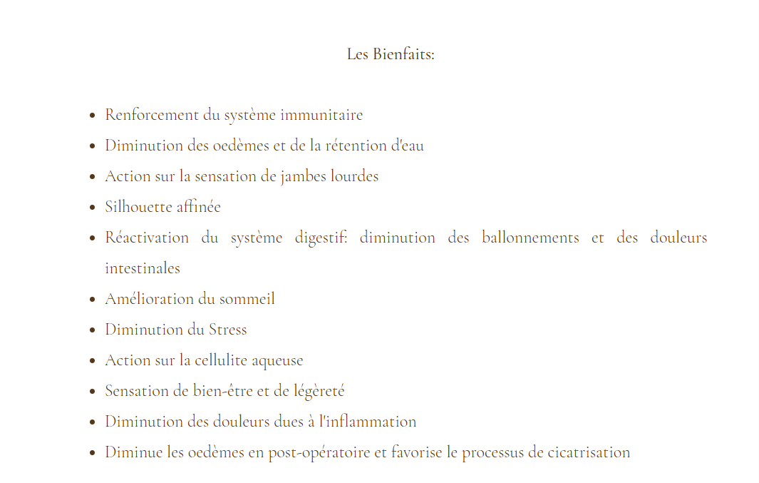 Drainage lymphatique